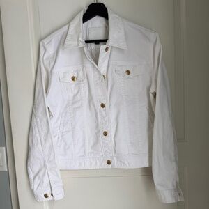 Lauren Jeans Co., Ralph Lauren, White Denim Trucker Jean Jacket  Large